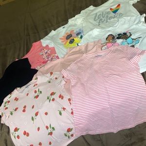 8 Toddler girls short sleeve shirts size 5T